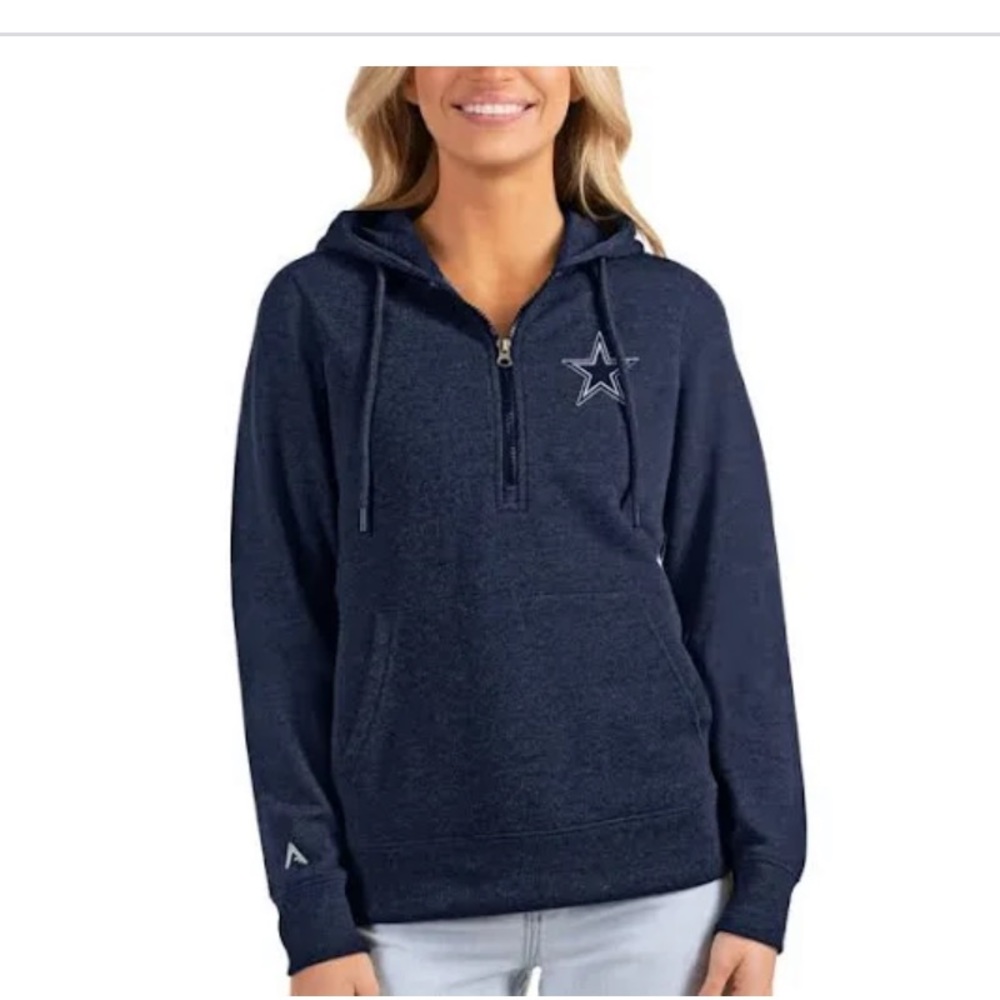 NWT Womens Cowboys Half Zip Pullover - Picture 1 of 9
